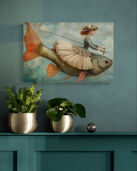 Girl On Fish