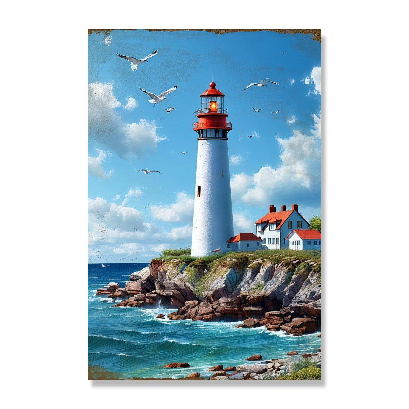 Lighthouse On The Cliff Edge