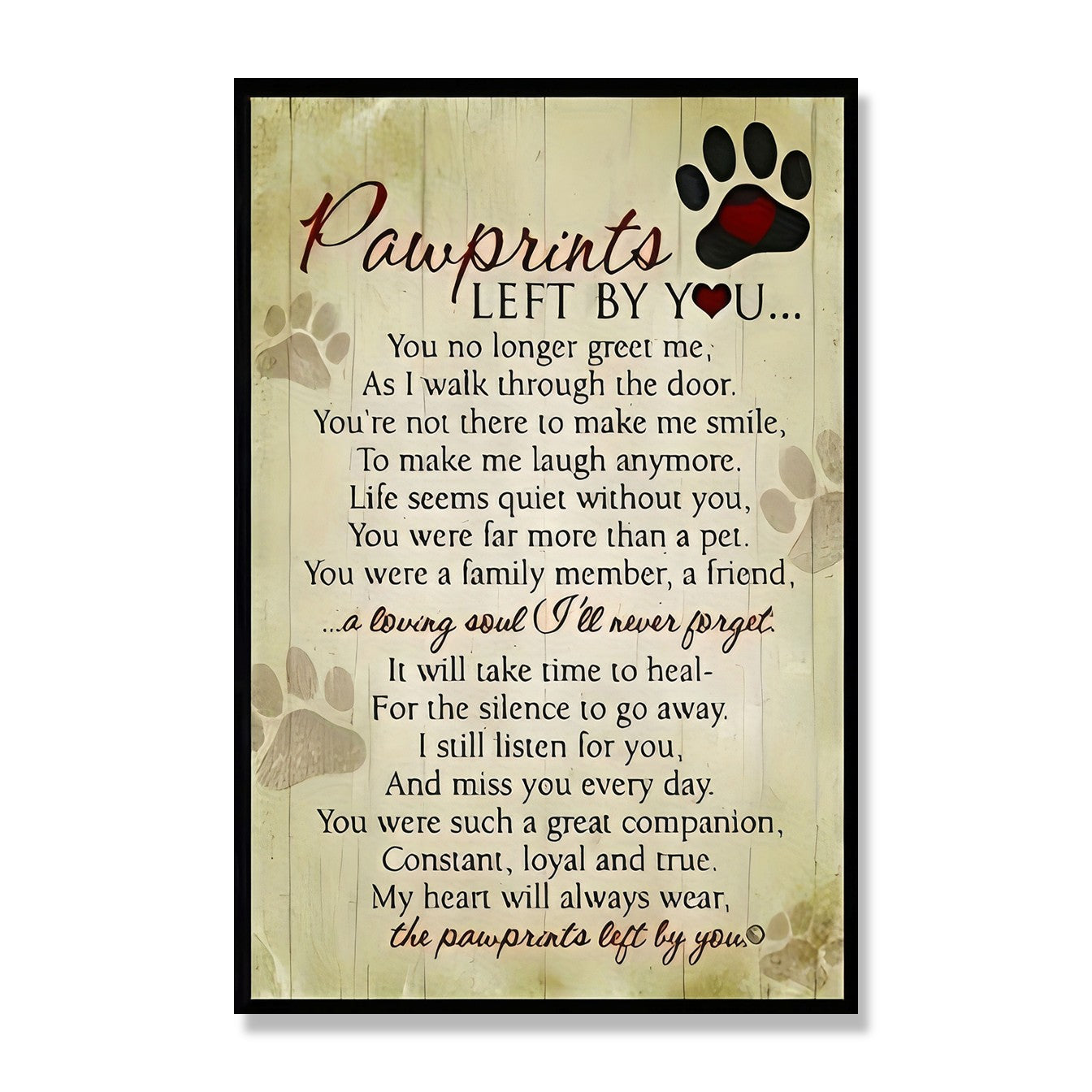 The Pawprints You Left Behind