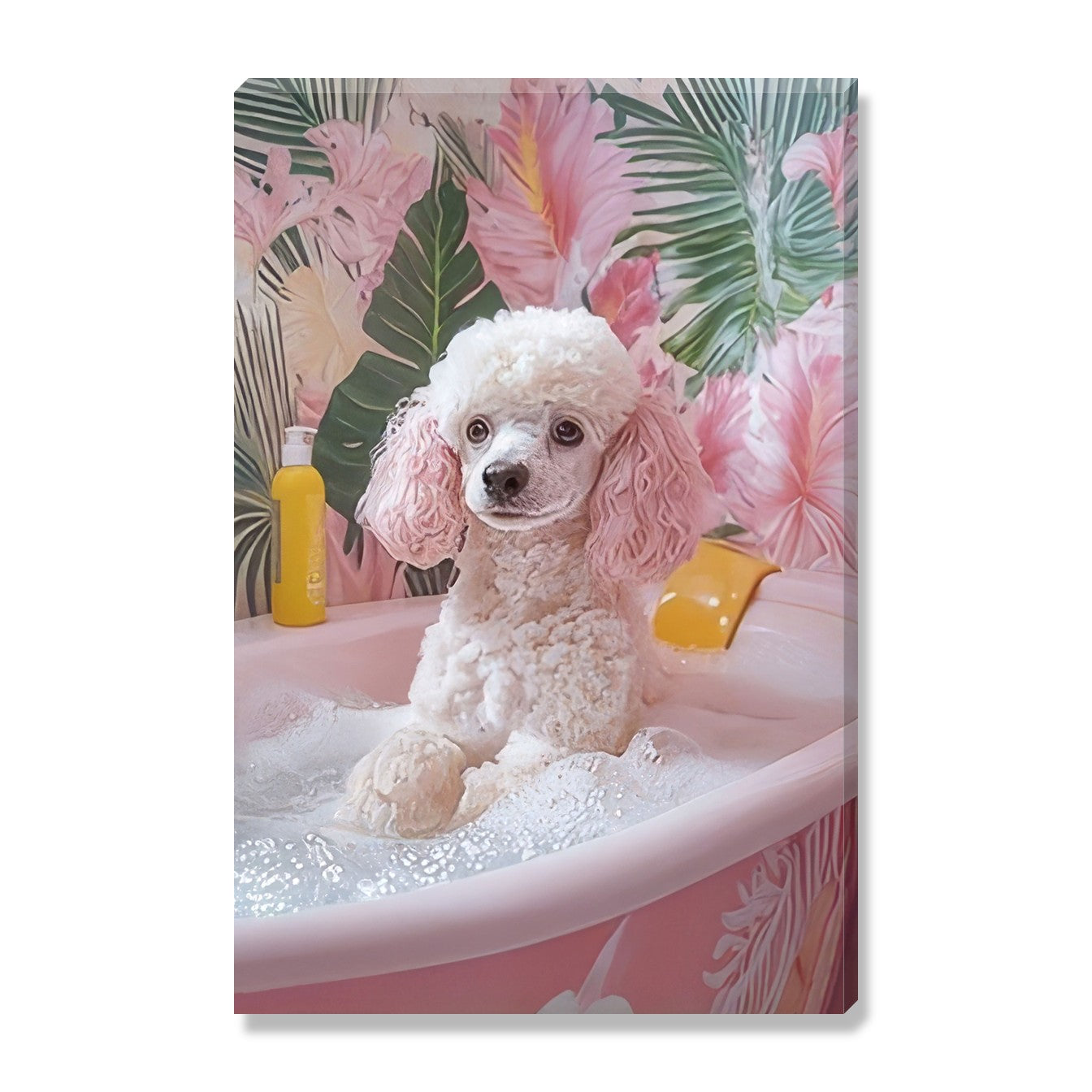 The Pink Poodle in the Bath