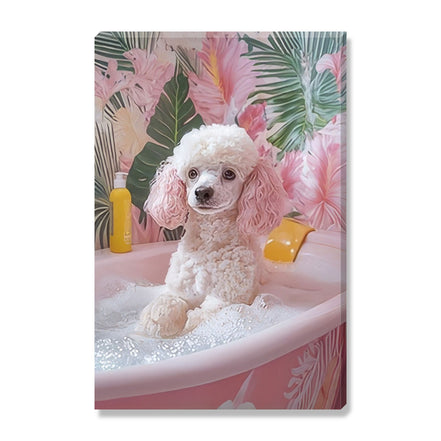 The Pink Poodle in the Bath