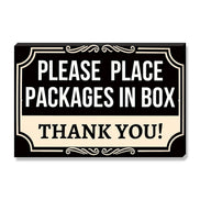 Please Place Packages In Box