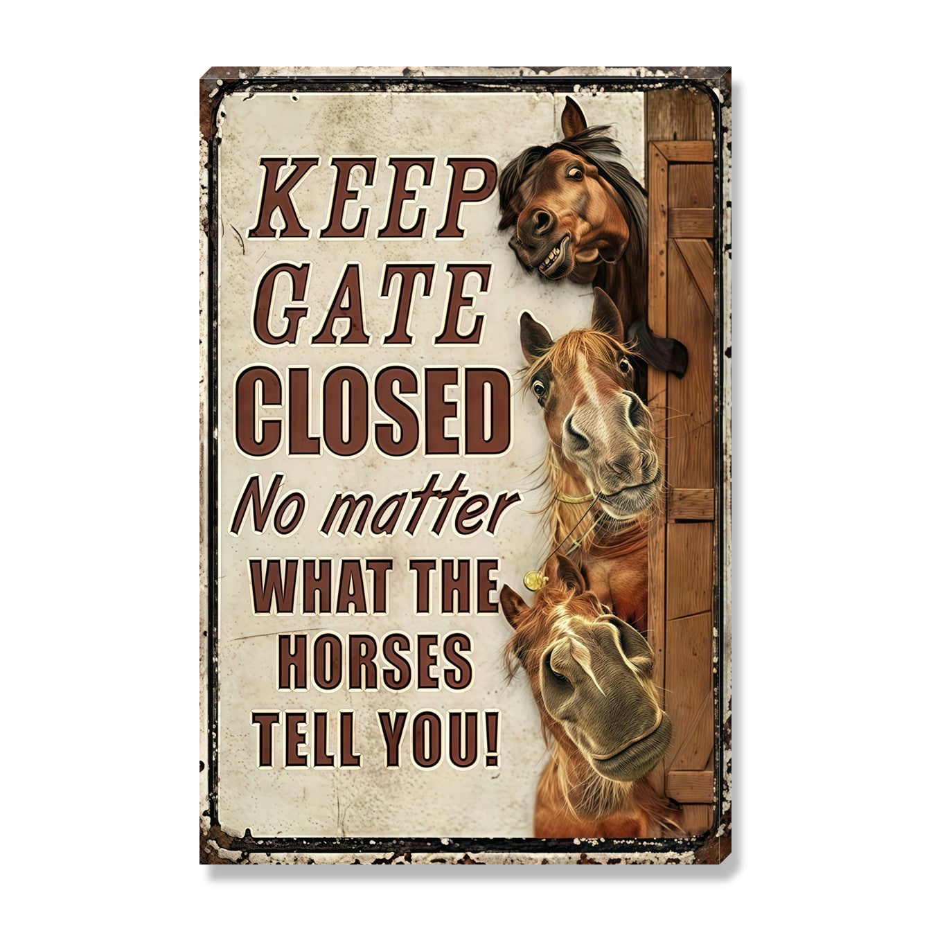 Keep Gate Closed No Matter What The Horses Tell You