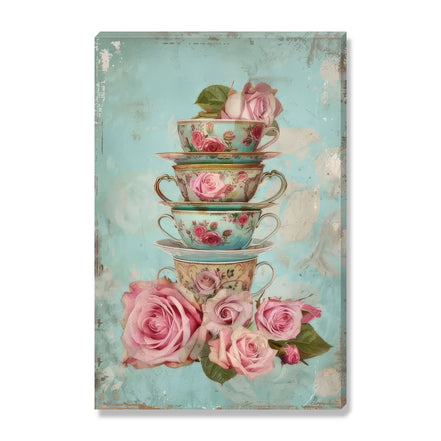 Pink Roses In Cups
