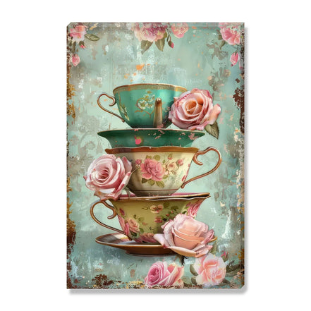 Pink Roses in the Cups 2