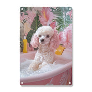 The Pink Poodle in the Bath