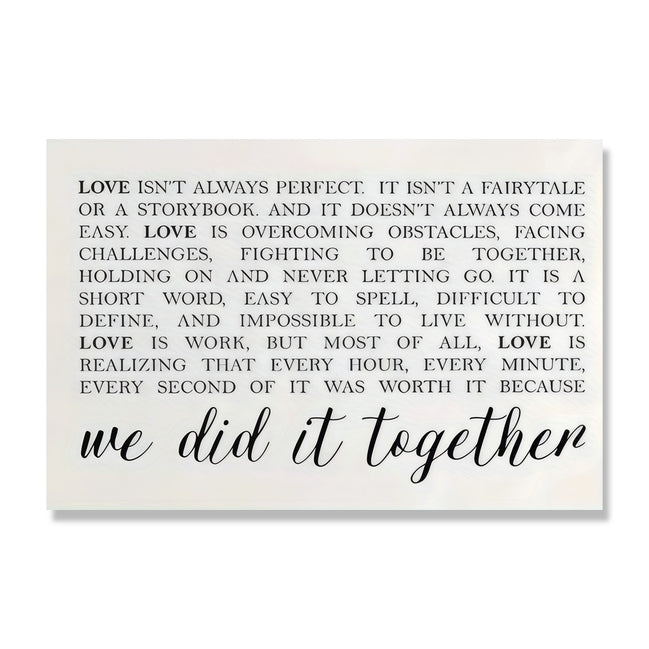 We Did It Together
