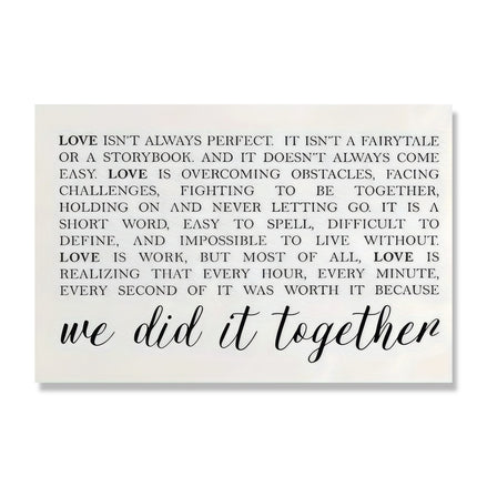We Did It Together