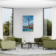 Lighthouse On The Cliff Edge