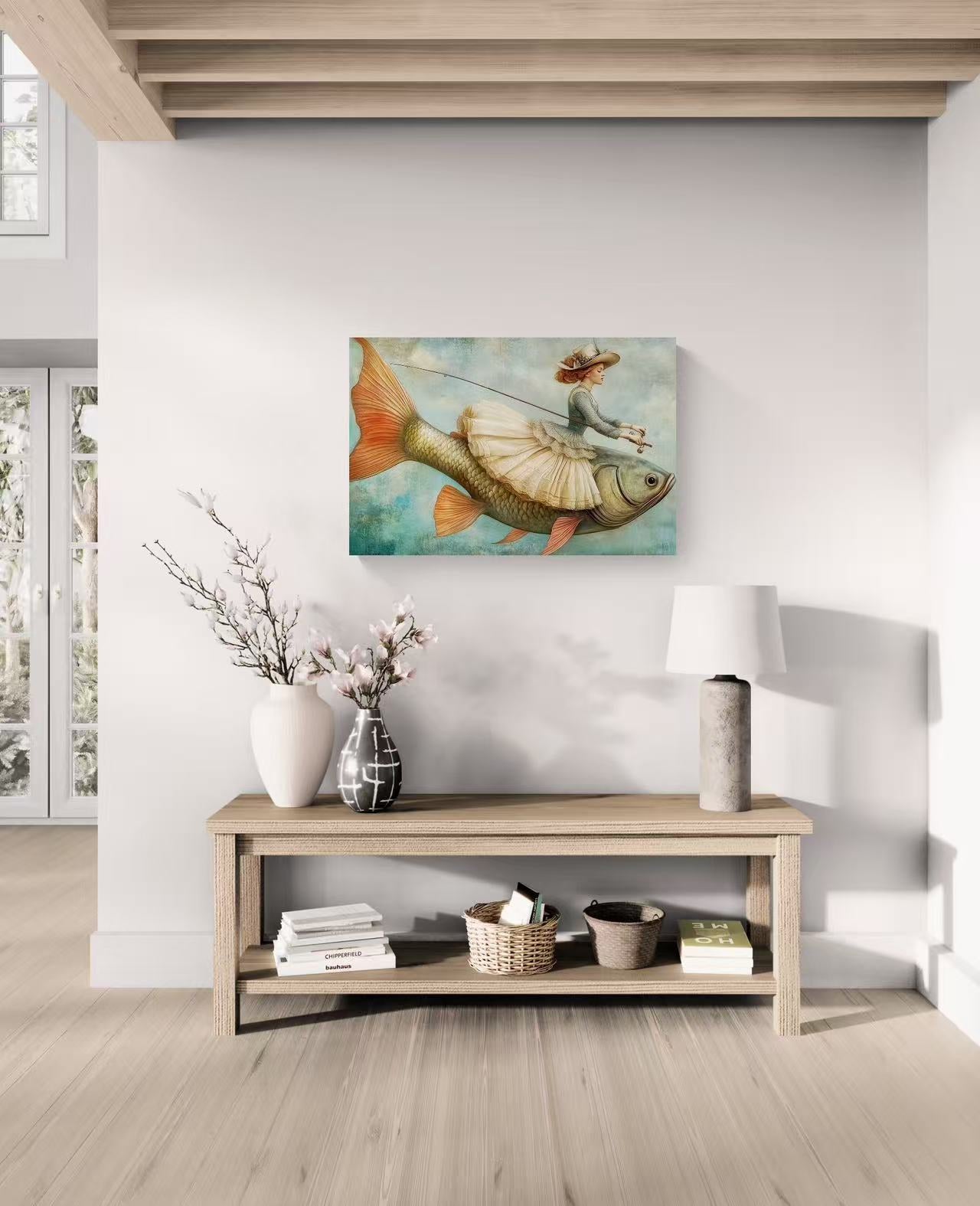 Girl On Fish